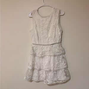Elegant White Lace Dress